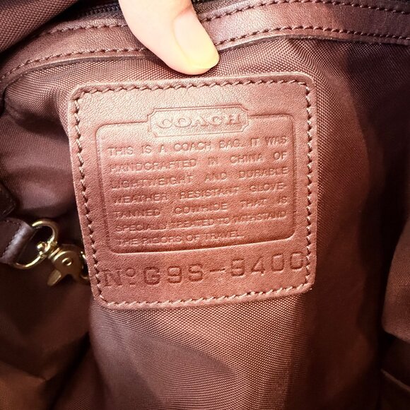 Coach Vintage Black Leather Tote Shoulder Bag – Classic Large Carryall - Picture 10 of 11